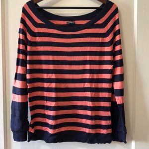 Express striped wide neck sweater